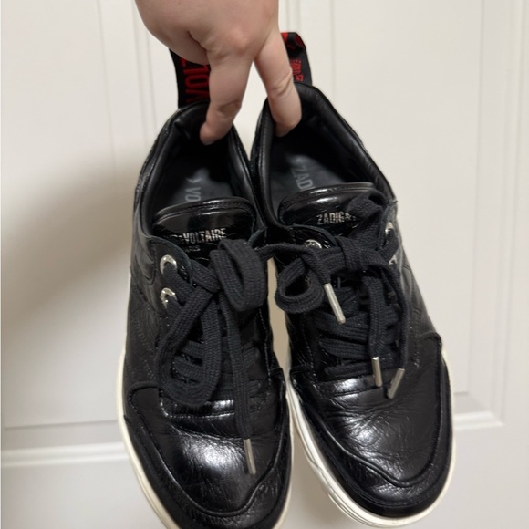 Zadig & Voltaire Black and Cream Sneakers - Picture 8 of 11